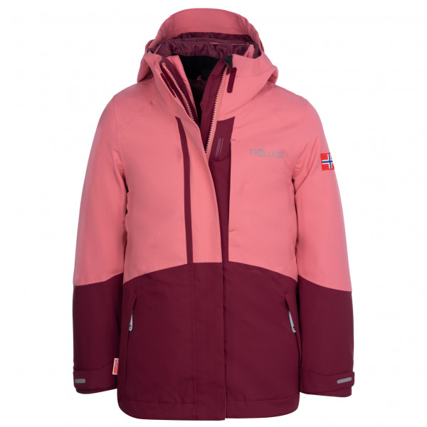 Trollkids - Girl's Skanden 3in1 Jacket - Doppeljacke Gr 164 rot/rosa von Trollkids