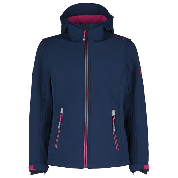 Trollkids - Girl's Trollfjord Jacket - Softshelljacke Gr 104 blau von Trollkids