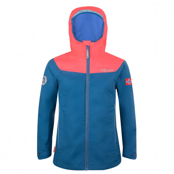 Trollkids - Girls Bergen Jacket - Regenjacke Gr 92 blau von Trollkids