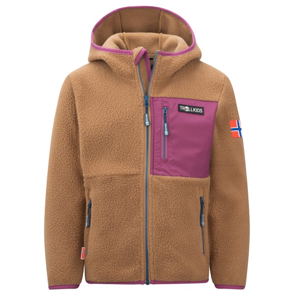 Trollkids - Kid's Aurlandsfjord Jacket - Fleecejacke Gr 140 braun von Trollkids