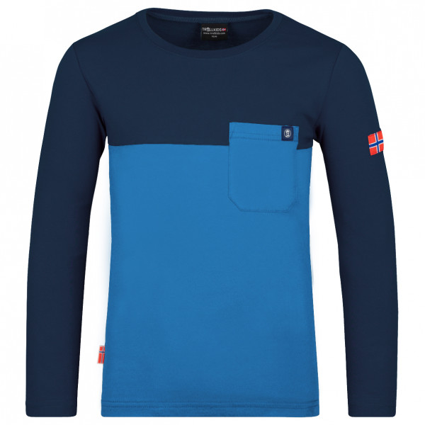 Trollkids - Kid's Bergen Longsleeve - Longsleeve Gr 110 blau von Trollkids