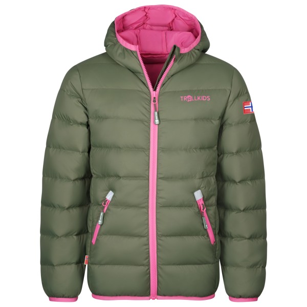 Trollkids - Kid's Dovrefjell Jacket - Daunenjacke Gr 164 oliv von Trollkids