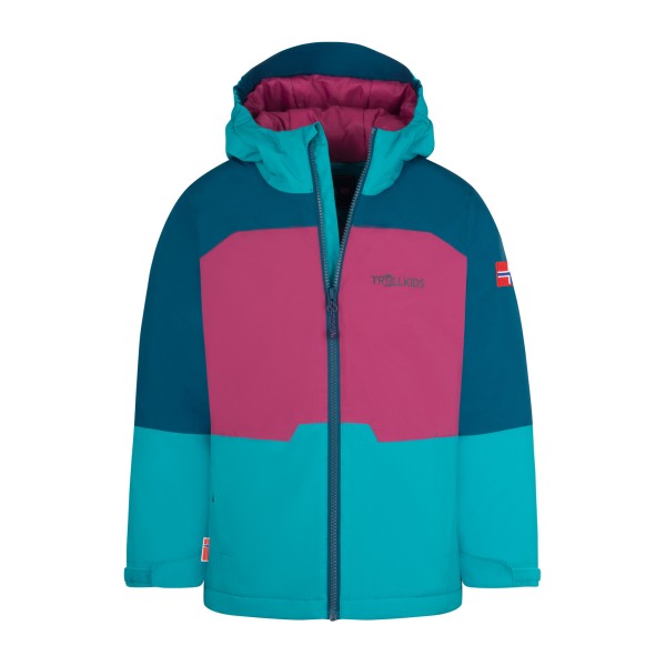 Trollkids - Kid's Hardanger Jacket - Winterjacke Gr 128 türkis von Trollkids