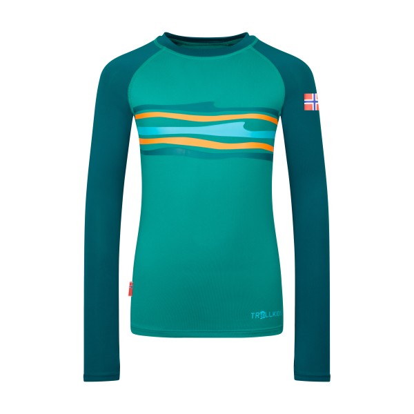 Trollkids - Kid's Haukland Shirt - Lycra Gr 140 türkis Trollkids - Kid's Haukland Shirt - Lycra Gr 140 türkis von Trollkids