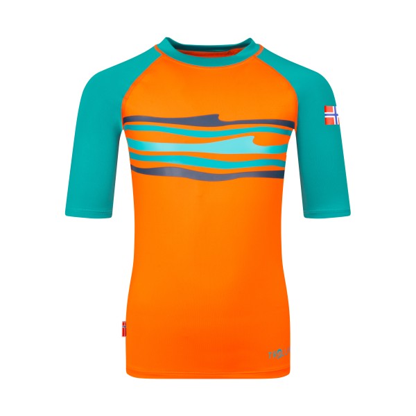 Trollkids - Kid's Haukland T - Lycra Gr 140 orange von Trollkids