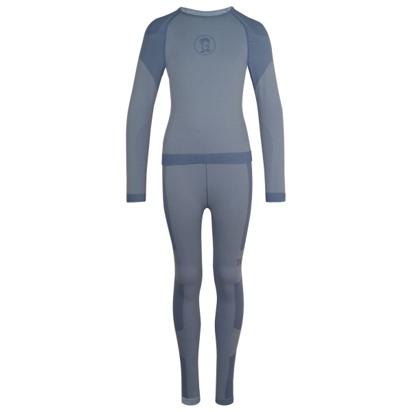 Trollkids - Kid's Hemsedal Baselayer Set - Kunstfaserunterwäsche Gr 152 grau von Trollkids