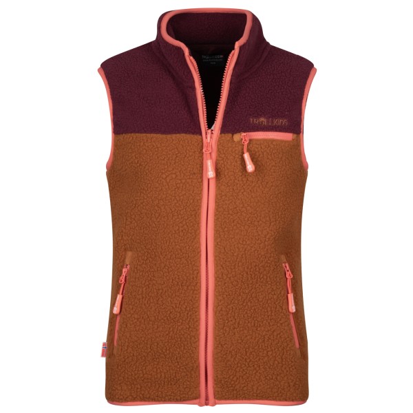 Trollkids - Kid's Hemsedal Vest - Fleeceweste Gr 164 braun von Trollkids