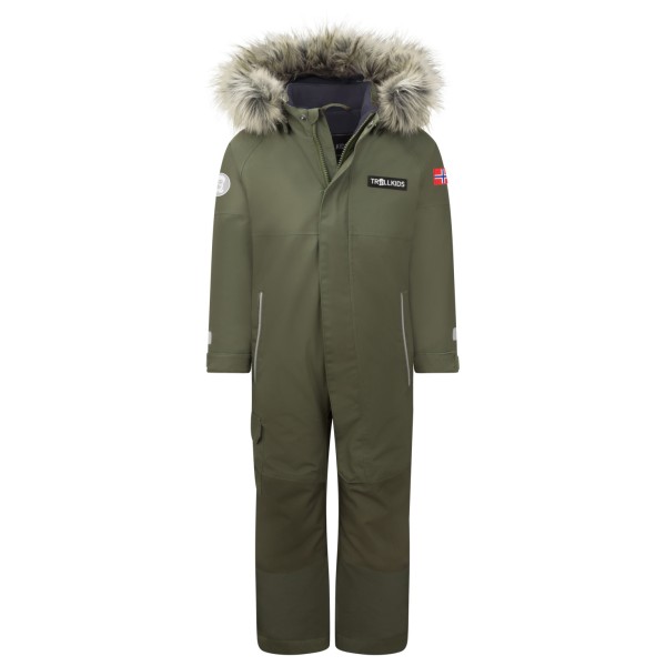 Trollkids - Kid's Kirkenes Snowsuit - Overall Gr 116 oliv von Trollkids