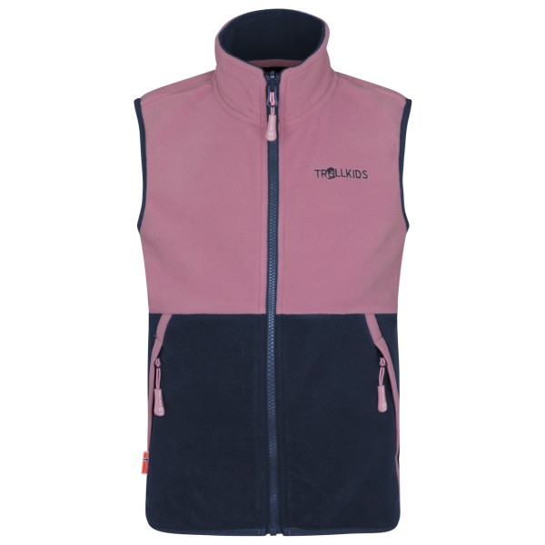 Trollkids - Kid's Kjerag Vest - Fleeceweste Gr 128 rosa/blau von Trollkids