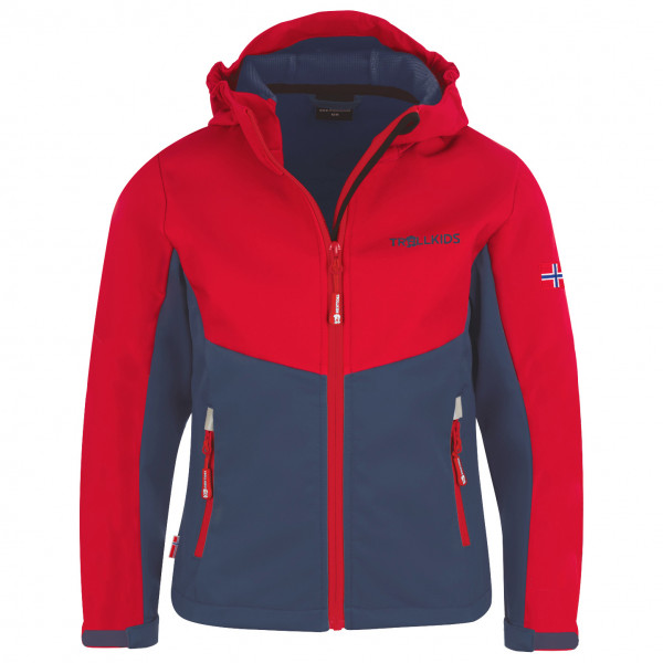 Trollkids - Kid's Kristiansand Jacket - Softshelljacke Gr 176 rot/blau von Trollkids