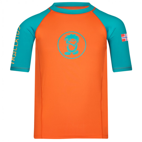 Trollkids - Kid's Kvalvika T - Funktionsshirt Gr 98 orange von Trollkids