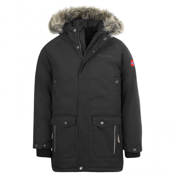 Trollkids - Kid's Nordkapp Jacket - Parka Gr 104 schwarz von Trollkids