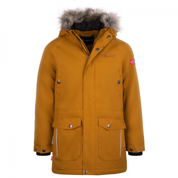 Trollkids - Kid's Nordkapp Jacket - Parka Gr 140 braun von Trollkids