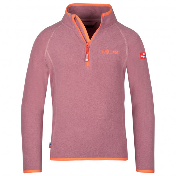 Trollkids - Kid's Nordland Half Zip - Fleecepullover Gr 140 rosa von Trollkids