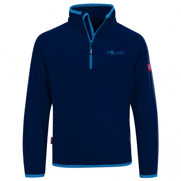 Trollkids - Kid's Nordland Half Zip - Fleecepullover Gr 92 blau von Trollkids