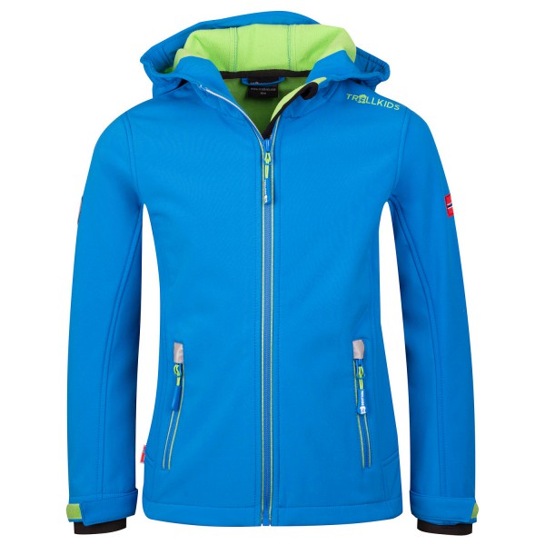 Trollkids - Kid's Trollfjord Jacket - Softshelljacke Gr 128 blau Trollkids - Kid's Trollfjord Jacket - Softshelljacke Gr 128 blau von Trollkids