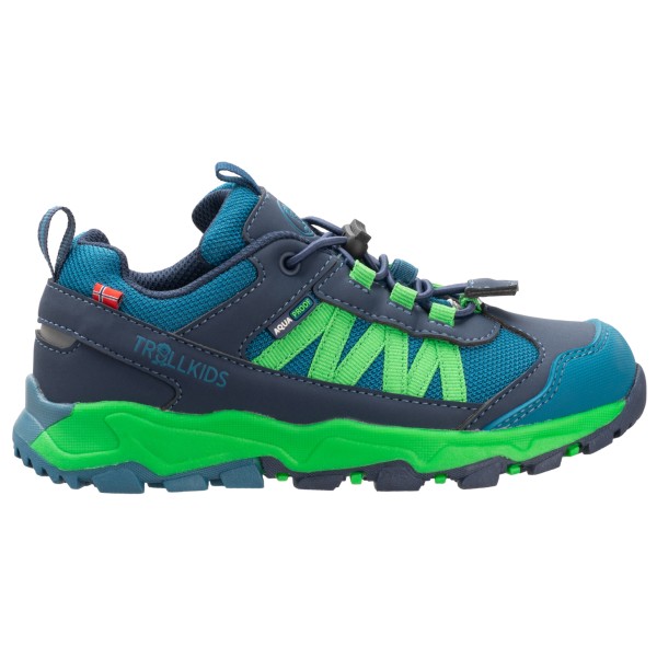 Trollkids - Kid's Tronfjell Hiker Low - Multisportschuhe Gr 37 blau/grün von Trollkids