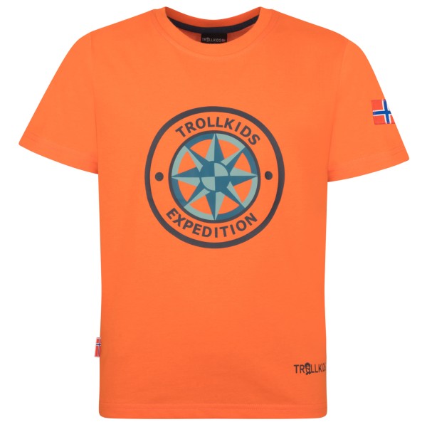Trollkids - Kid's Windrose T - T-Shirt Gr 104 orange von Trollkids