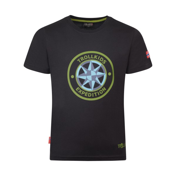 Trollkids - Kid's Windrose T - T-Shirt Gr 98 schwarz Trollkids - Kid's Windrose T - T-Shirt Gr 98 schwarz von Trollkids