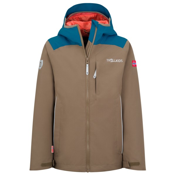 Trollkids - Kids Bergen Jacket - Regenjacke Gr 176 braun von Trollkids