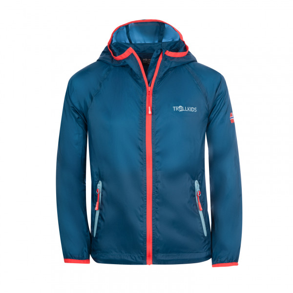 Trollkids - Kids Fjell Running Jacket - Windjacke Gr 98 blau von Trollkids