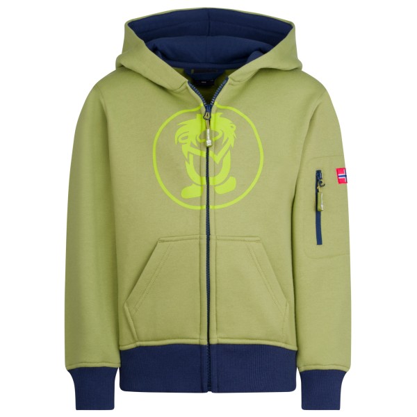 Trollkids - Kids Sortland Jacket - Hoodie Gr 110 oliv von Trollkids