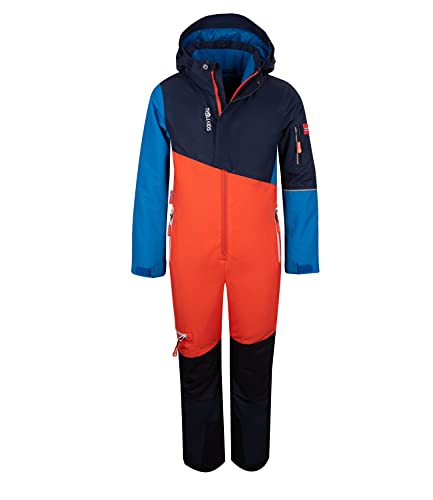 Trollkids Schneeanzug Hallingdal, Orange/Mittelblau, Größe 110 von Trollkids