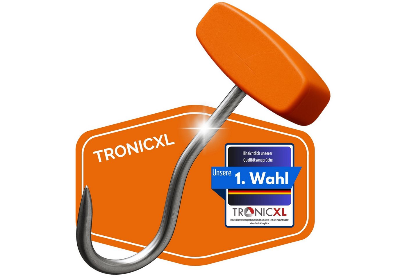 TronicXL S-Haken Profi Stahl Ziehhaken Kunststoffgriff Fleischhaken Wildbergehilfe TronicXL S-Haken Profi Stahl Ziehhaken Kunststoffgriff Fleischhaken Wildbergehilfe von TronicXL