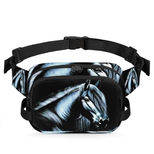 Bauchtasche mit Pferde-Motiv, Bauchtasche für Damen, Herren, Mädchen, Jungen, Kinder, Pferdemuster, Bauchtasche, Laufen, Sport, Wandern, Geldbörse, Gürteltasche, farbe, XL, Taschen-Organizer Bauchtasche mit Pferde-Motiv, Bauchtasche für Damen, Herren, Mädchen, Jungen, Kinder, Pferdemuster, Bauchtasche, Laufen, Sport, Wandern, Geldbörse, Gürteltasche, farbe, XL, Taschen-Organizer von TropicalLife
