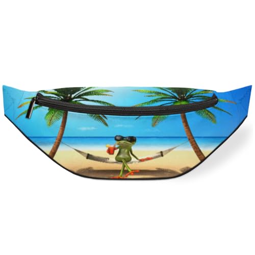 Gürteltasche für Sommer, Frosch, Strand, Bauchtasche, Bauchtasche, für Herren, Damen, Kinder, Mädchen, Jungen, tropischer Frosch, Sport, Wandern, Laufen, Geldbörse, Gürteltasche, farbe, M, Gürteltasche für Sommer, Frosch, Strand, Bauchtasche, Bauchtasche, für Herren, Damen, Kinder, Mädchen, Jungen, tropischer Frosch, Sport, Wandern, Laufen, Geldbörse, Gürteltasche, farbe, M, von TropicalLife