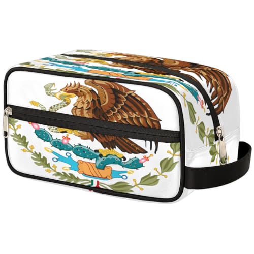 Mexiko-Wappen-Make-up-Tasche für Damen, Herren, Kinder, Mädchen, Jungen, Kulturbeutel, Kulturbeutel, Kosmetik-Organizer, Duschtasche, farbe, Einheitsgröße, Taschen-Organizer Mexiko-Wappen-Make-up-Tasche für Damen, Herren, Kinder, Mädchen, Jungen, Kulturbeutel, Kulturbeutel, Kosmetik-Organizer, Duschtasche, farbe, Einheitsgröße, Taschen-Organizer von TropicalLife