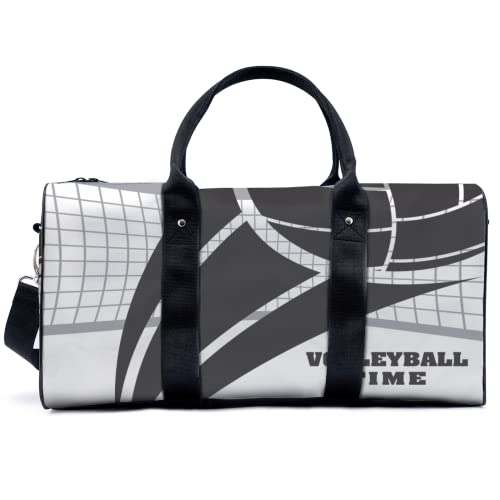 Volleyball Time Travel Gepäck Duffel Bag mit verstellbarem Gurt Volleyball Sport Sporttasche Leichte Canvas Gym Tote Bag für Damen und Herren, multi, L, Reisetasche von TropicalLife