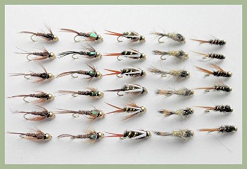 Forellenfliegen / Köder / Nymphen mit Goldkopf, gemischt 10/12, zum Fliegenfischen, 30 Stück Forellenfliegen / Köder / Nymphen mit Goldkopf, gemischt 10/12, zum Fliegenfischen, 30 Stück von Troutflies Goldhead Nymphs