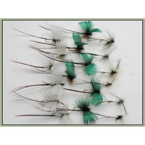 18 Mayflies – Green Drake, Grey Drake & Spent Mayfly Größe 10 von Troutflies UK Ltd