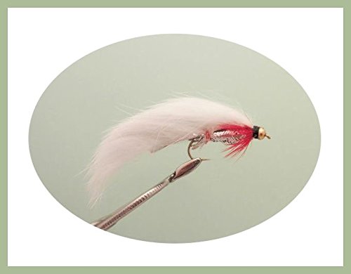 Goldhead White Zonker Forellenfliegen, gemischt, 6 Stück von Troutflies UK Ltd