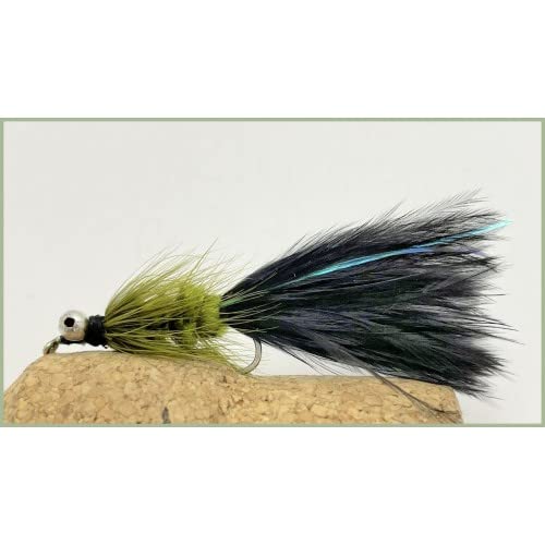 Riesige Forellenfliegen, Größe 10 Kunstköder, für Fliegenfischen, Schwarz & Olive, 6er-Pack Riesige Forellenfliegen, Größe 10 Kunstköder, für Fliegenfischen, Schwarz & Olive, 6er-Pack von Troutflies UK Lures