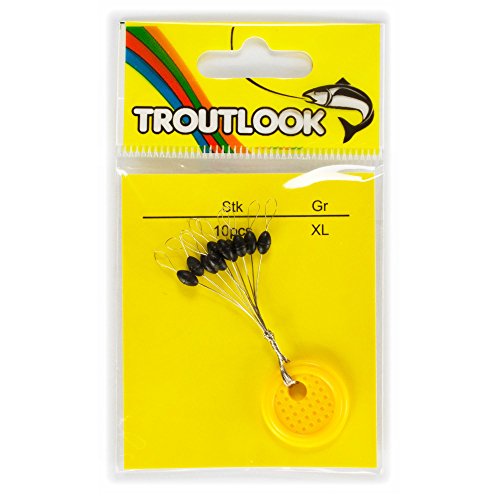 Troutlook Forellen Sbirolino Stopper Olive 10 Stück Gr. XL von Troutlook