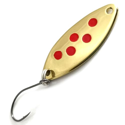 Troutwerk Spoon 2,5g 3,3cm - Forellenblinker, Troutwerk Farbe:goldfarben/rote Punkte Troutwerk Spoon 2,5g 3,3cm - Forellenblinker, Troutwerk Farbe:goldfarben/rote Punkte von Troutwerk