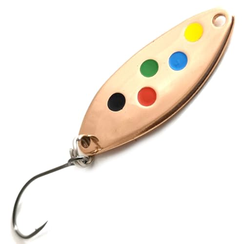Troutwerk Spoon 2,5g 3,3cm - Forellenblinker, Troutwerk Farbe:kupferfarben/mehrfarbige Punkte von Troutwerk