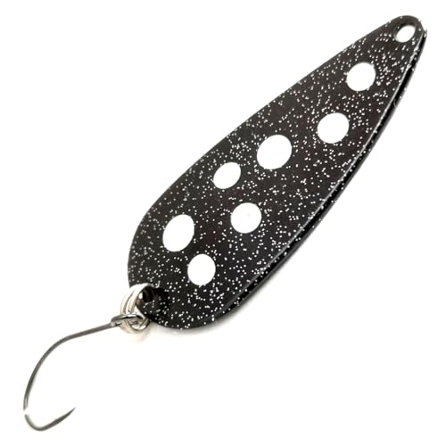 Troutwerk Spoon 5g 4cm - Forellenblinker, Troutwerk Farbe:schwarz/weiße Punkte von Troutwerk