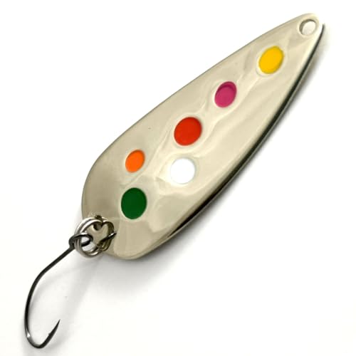 Troutwerk Spoon 5g 4cm - Forellenblinker, Troutwerk Farbe:silberfarben/mehrfarbige Punkte von Troutwerk