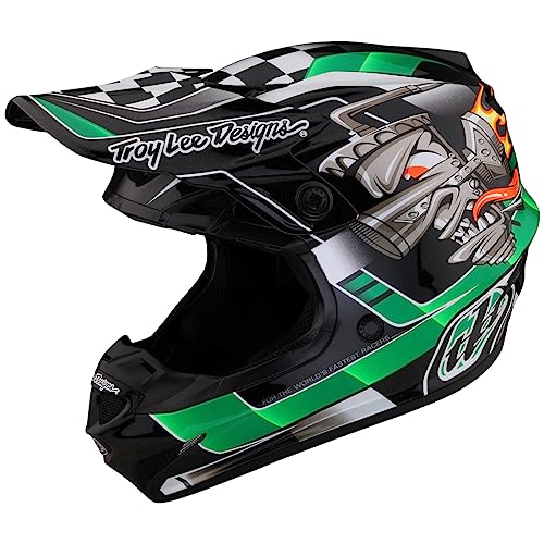 Troy Lee Designs Motocross-Helm SE4 Polyacrylite MIPS Grün Gr. M von TLD