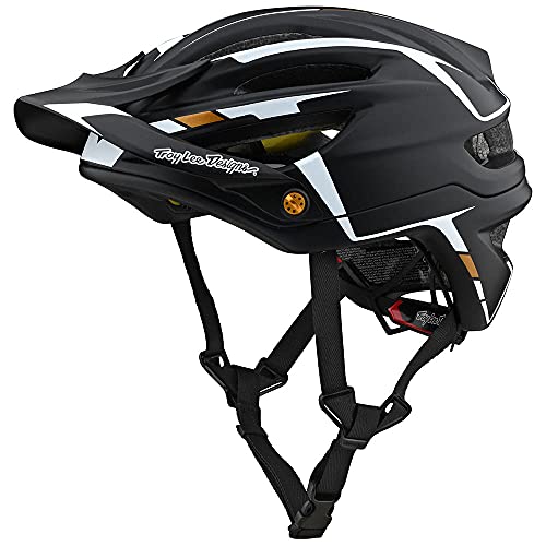 Troy Lee Designs Unisex – Erwachsene 132257003 MTB-Helm, Schwarz Weiß, L von Troy Lee Designs