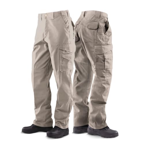 Tru-Spec Taktische Herrenhose der Serie 24–7 – zuverlässige Hose für Herren, ideal für Wandern, Camping, EMT und Taktische Nutzung, 65% Polyester, 35% Baumwolle, Khaki, 71 x 81 cm (B x L) von Tru-Spec