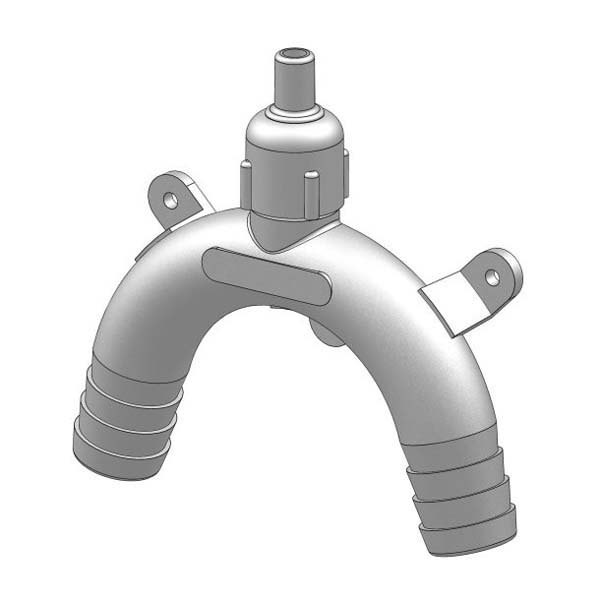 Trudesign Anti Siphon Elbow Silber 25 mm von Trudesign