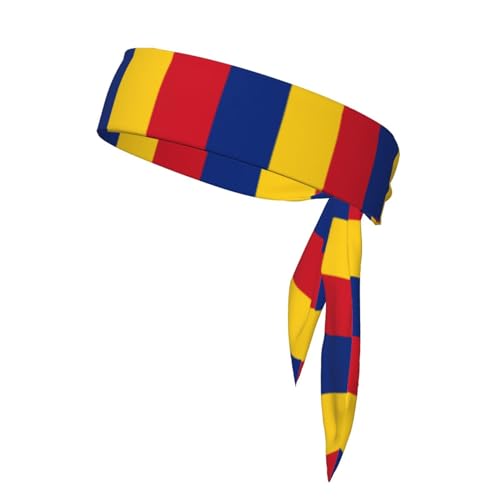 Trukd TD-TD12158 Stirnbänder mit Flagge von Rumänien, Sport-Kopfband, Stirnband für Damen und Herren, zum Laufen, Workout, Fußball, Schwarz Trukd TD-TD12158 Stirnbänder mit Flagge von Rumänien, Sport-Kopfband, Stirnband für Damen und Herren, zum Laufen, Workout, Fußball, Schwarz von Trukd