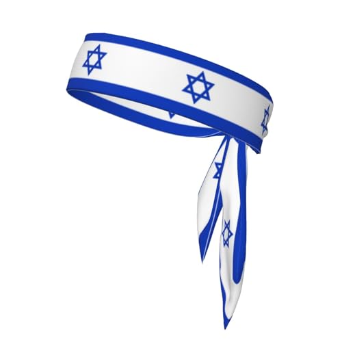 Stirnbänder mit israelischer Flagge, Sport-Kopfband, Stirnband für Damen und Herren, Haarband für Laufen, Workout, Fußball Stirnbänder mit israelischer Flagge, Sport-Kopfband, Stirnband für Damen und Herren, Haarband für Laufen, Workout, Fußball von Trukd