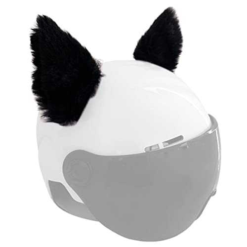Katzenohren für Helm, Plüschohren, selbstklebend, Klettverschluss, Helm-Zubehör für Fahrrad, Motorrad, glatte Oberflächen, Helm-Dekor, Schwarz Katzenohren für Helm, Plüschohren, selbstklebend, Klettverschluss, Helm-Zubehör für Fahrrad, Motorrad, glatte Oberflächen, Helm-Dekor, Schwarz von Tsangbaby