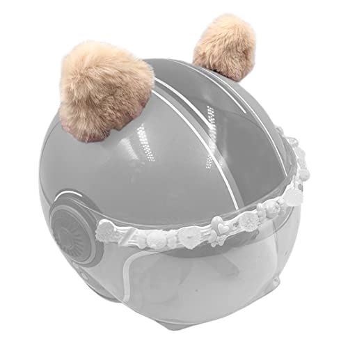 Smart Bear Ohren für Helm Plüsch Ohren Klebe Klettverschluss Skihelm Zubehör Niedliche Dreieck Ohren für Motorrad Helm Dekor Braun von Tsangbaby