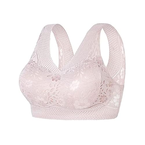 Tseonmis Hatmeo Orthopädischer Anti-Durchhänger-BH für Damen, haltungskorrigierender BH für ältere Frauen, Nahtloser, sexy Push-Up-BH ohne Bügel (Pink,Medium) von Tseonmis